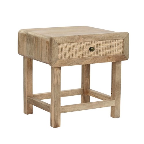 Comodino legno rattan - legno, e