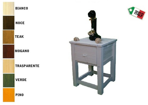 Comodino legno stile shabby - legno,