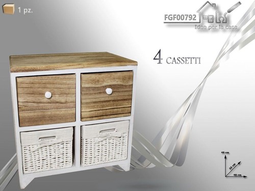 Comodino mobiletto cassetti - comodino, 4